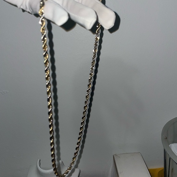 BRAND NEW PURE SILVER GOLD TONE ROPE CHAIN‼️ - Picture 10 of 14